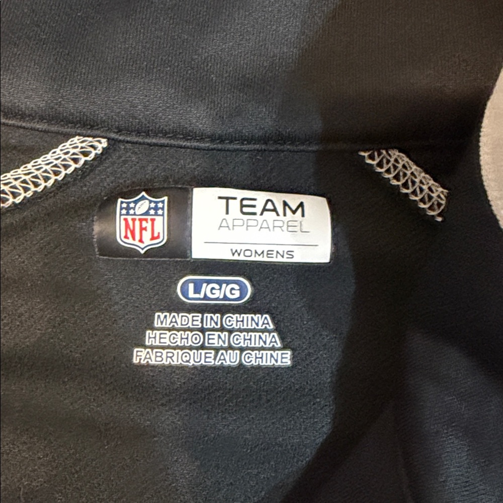 Women’s Carolina Panthers Quarterback Zip Shirt. Size Large. Like New Condition. - Picture 6 of 14